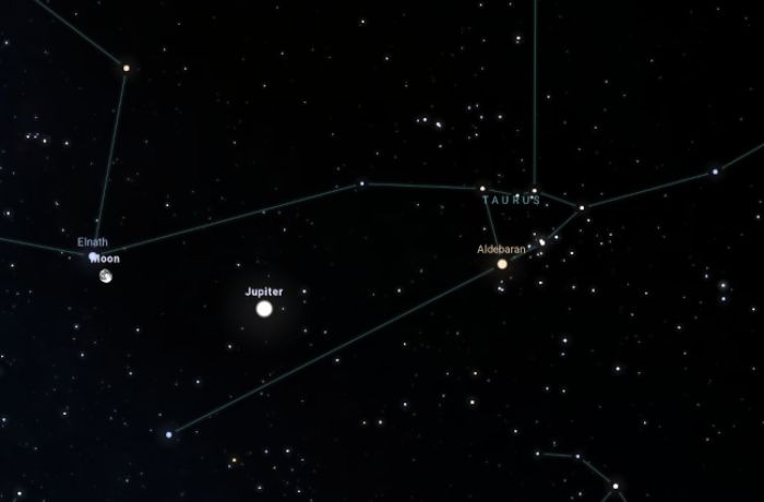 Hármasfogat az esti égen: találkozik a Hold, a Jupiter és az Elnath