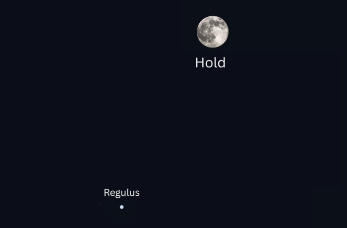 A Regulus és a Hold együttállása